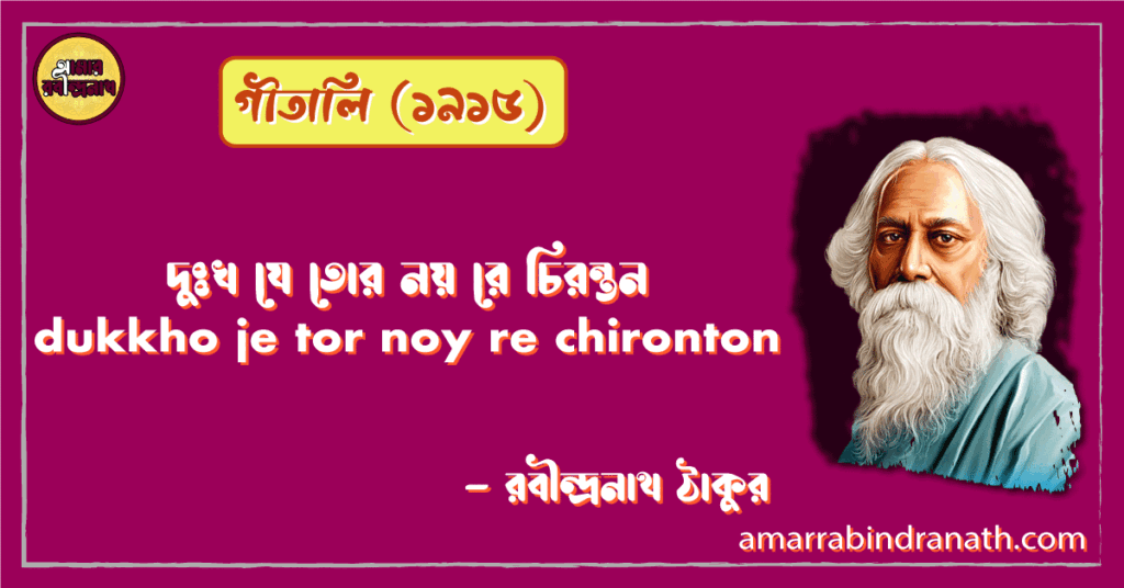 দুঃখ যে তোর নয় রে চিরন্তন | dukkho je tor noy re chironton | কবিতা | গীতালি - ১৯১৪ | রবীন্দ্রনাথ ঠাকুর